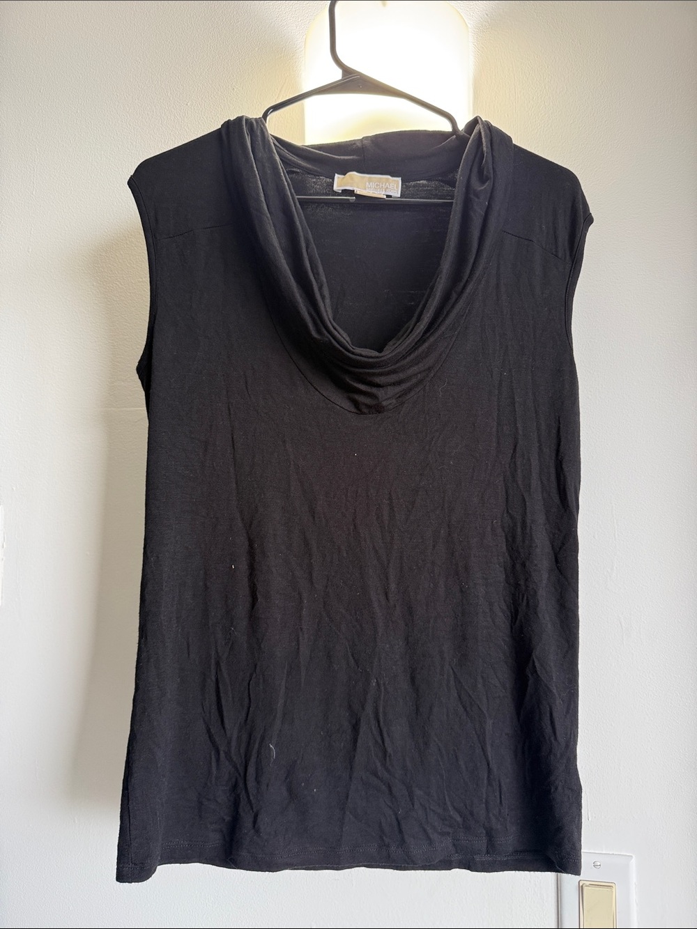 Michael Kors Black Sleeveless Cowl Neck Women's Top
